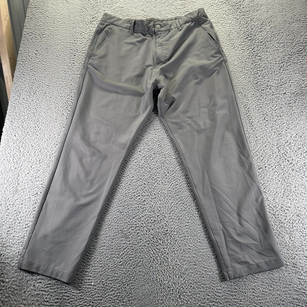 Marc New York Pants Mens 38x32 Gray‎ Polyester Straight Golf Performance Stretch